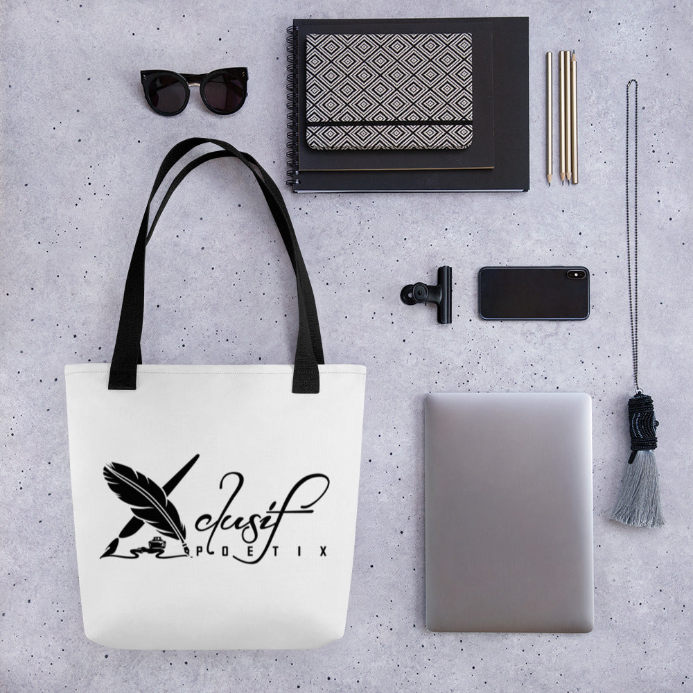 XCLUSIF POETIX WHITE & BLACK Tote bag