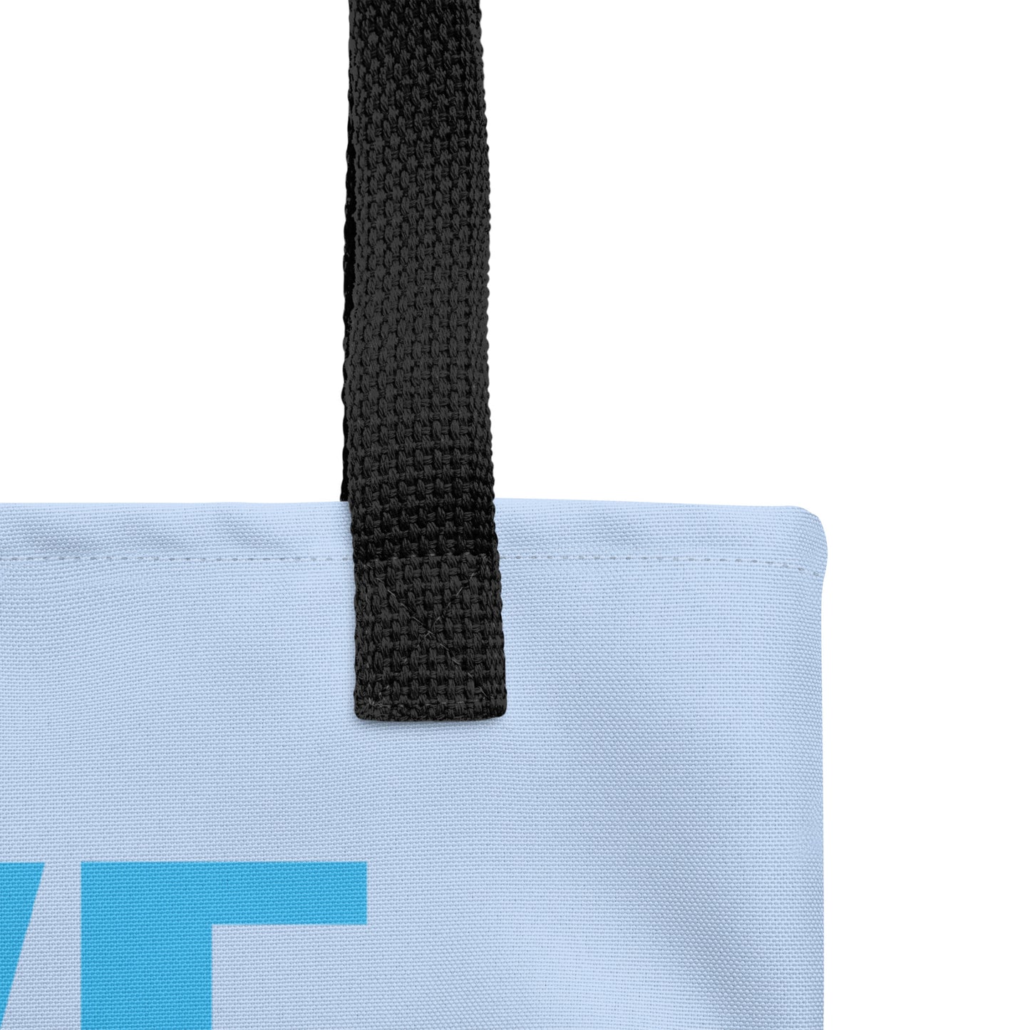 "LIVE FOR WHAT YOU LOVE" BY XCLUSIF POETIX LIGHT BLUE Tote bag