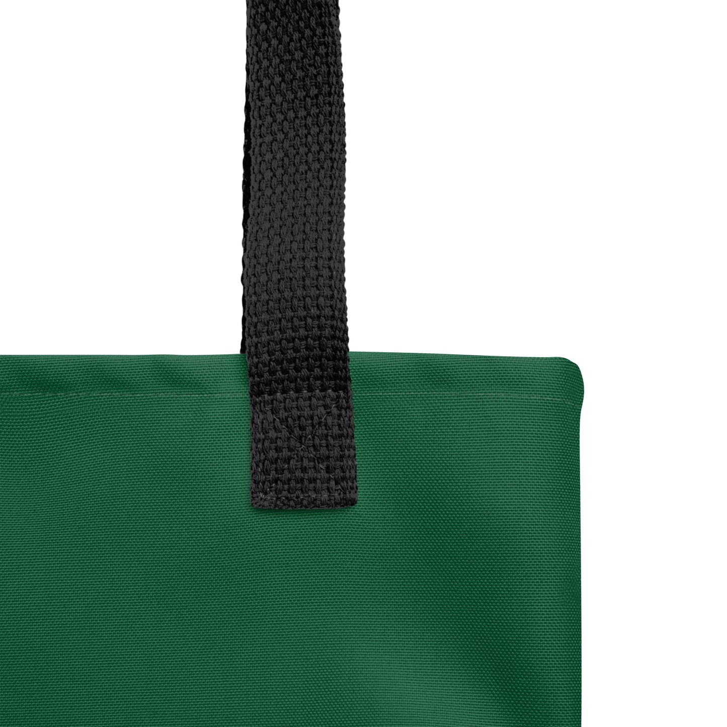 BLESSED BY XCLUSIF POETIX FOREST GREEN & WHITE Tote bag