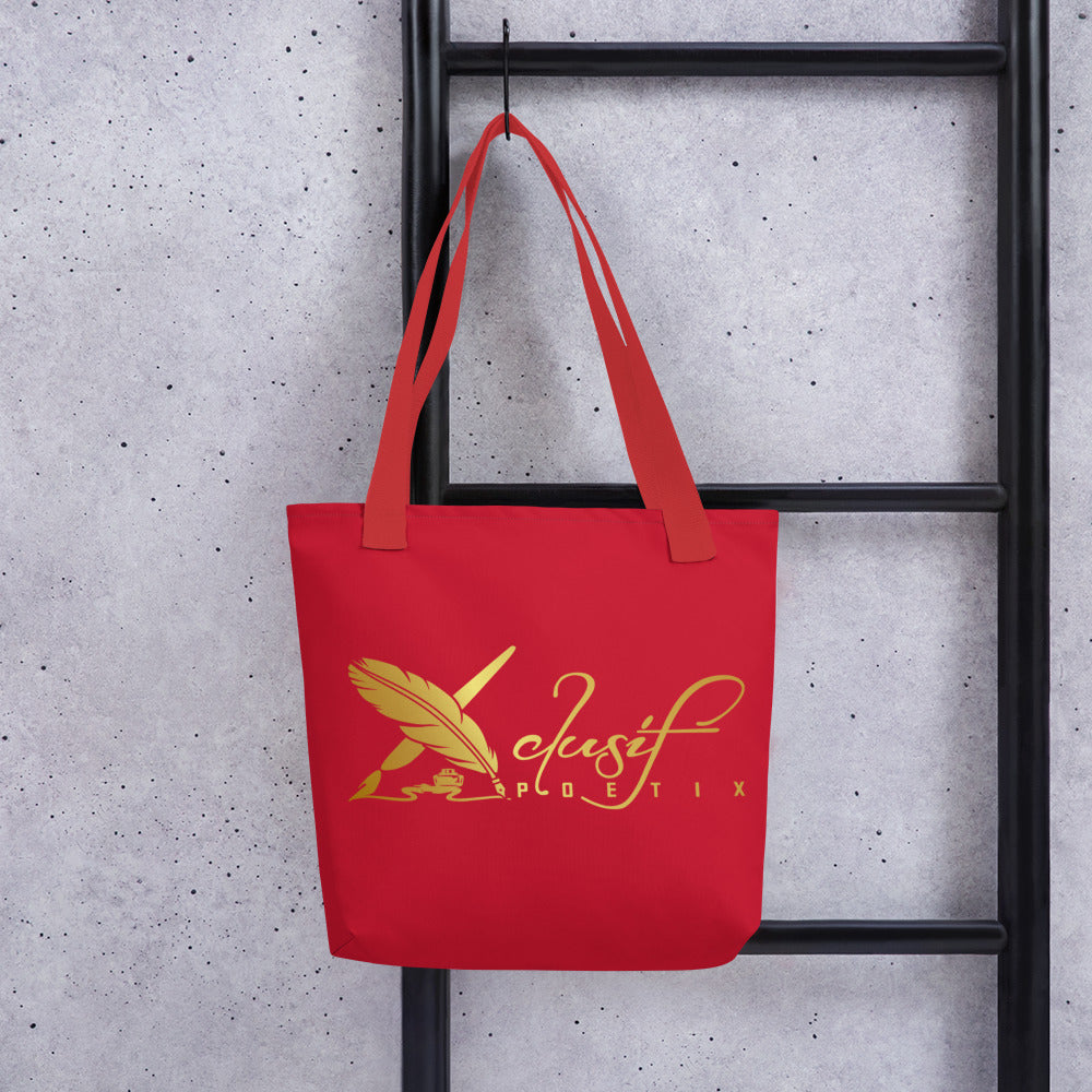 RICH BY XCLUSIF POETIX RED & GOLD Tote bag