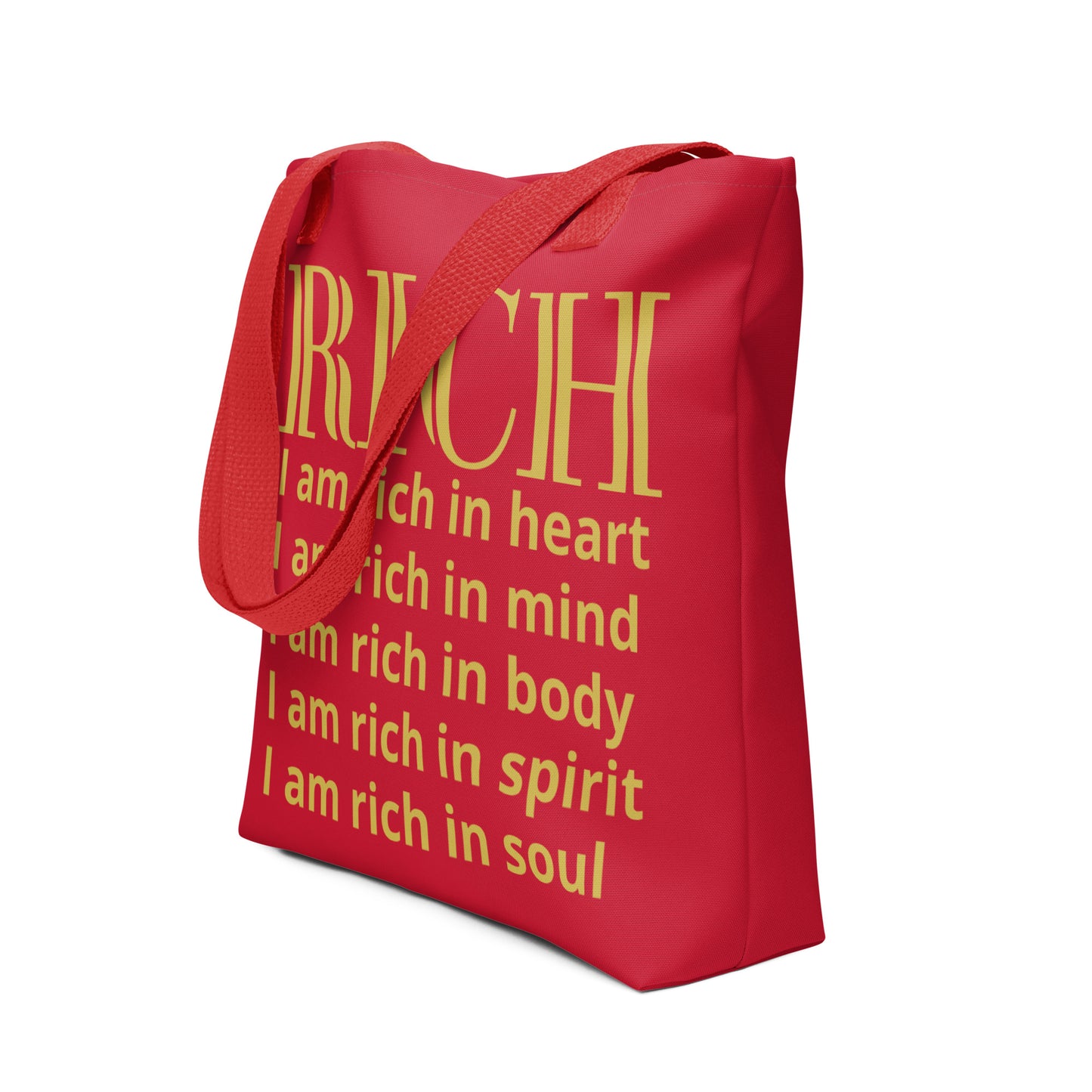 RICH BY XCLUSIF POETIX RED & GOLD Tote bag