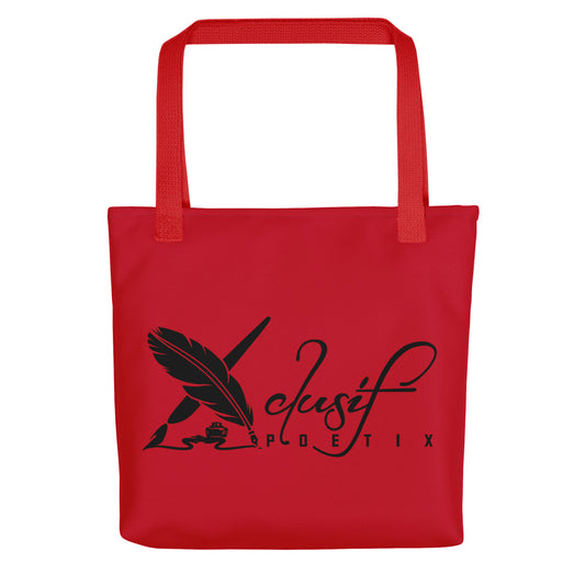 XCLUSIF POETIX RED & BLACK LOGO Tote bag