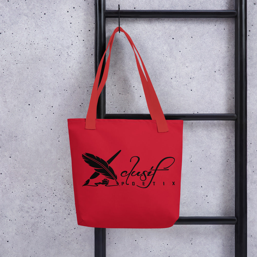 XCLUSIF POETIX RED & BLACK LOGO Tote bag