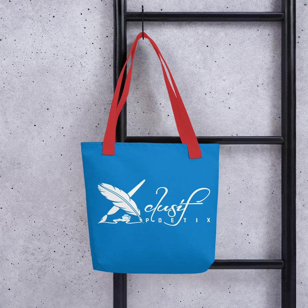 XCLUSIF POETIX BLUE & WHITE Tote bag