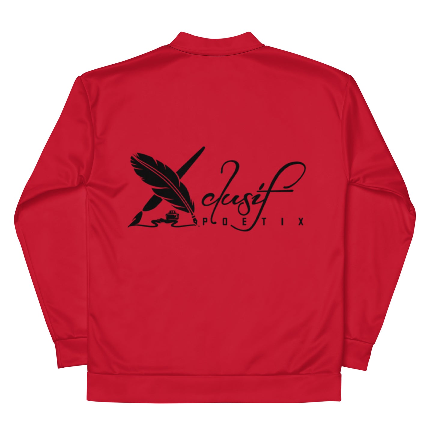 XCLUSIF POETIX RED & BLACK LOGO Unisex Bomber Jacket