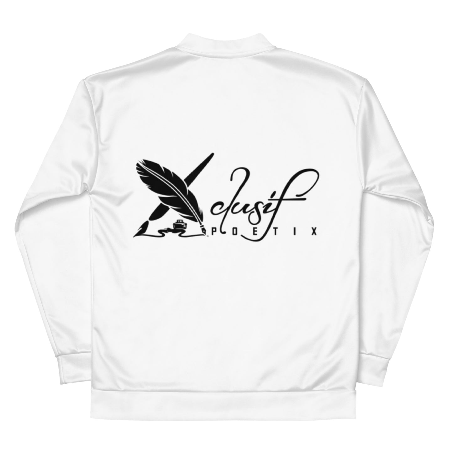 XCLUSIF POETIX WHITE & BLACK Unisex Bomber Jacket