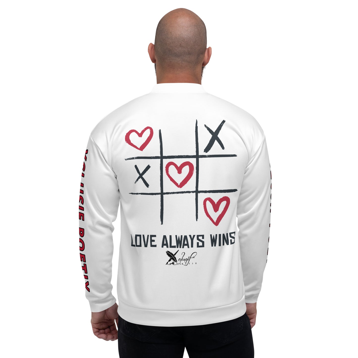 "LOVE ALWAYS WINS" BY XCLUSIF POETIX Unisex Bomber Jacket