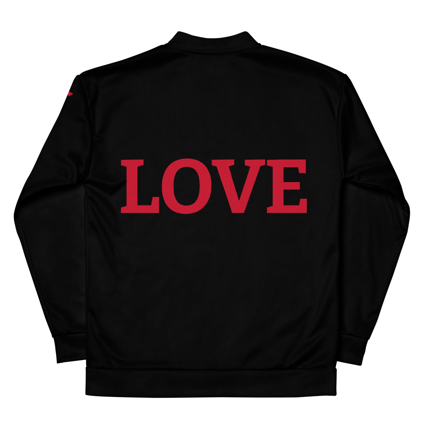 LOVE BY XCLUSIF POETIX BLACK & RED Unisex Bomber Jacket