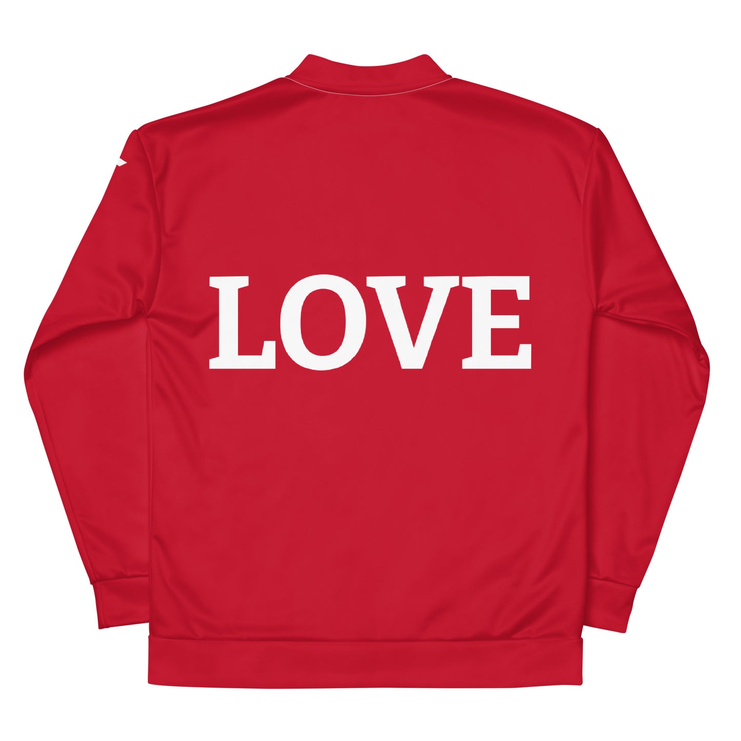 LOVE BY XCLUSIF POETIX RED & WHITE Unisex Bomber Jacket