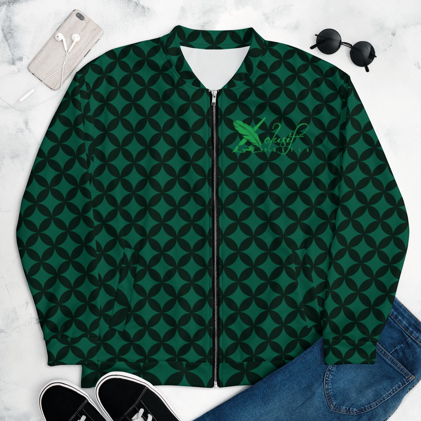 XCLUSIF POETIX LUXURY GREEN Unisex Bomber Jacket