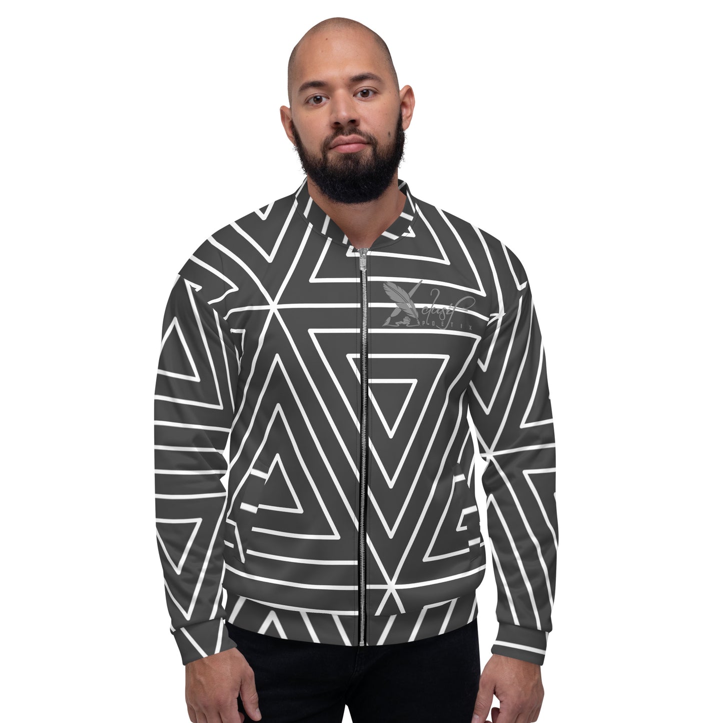 XCLUSIF POETIX BLACK TRIANGLE Unisex Bomber Jacket