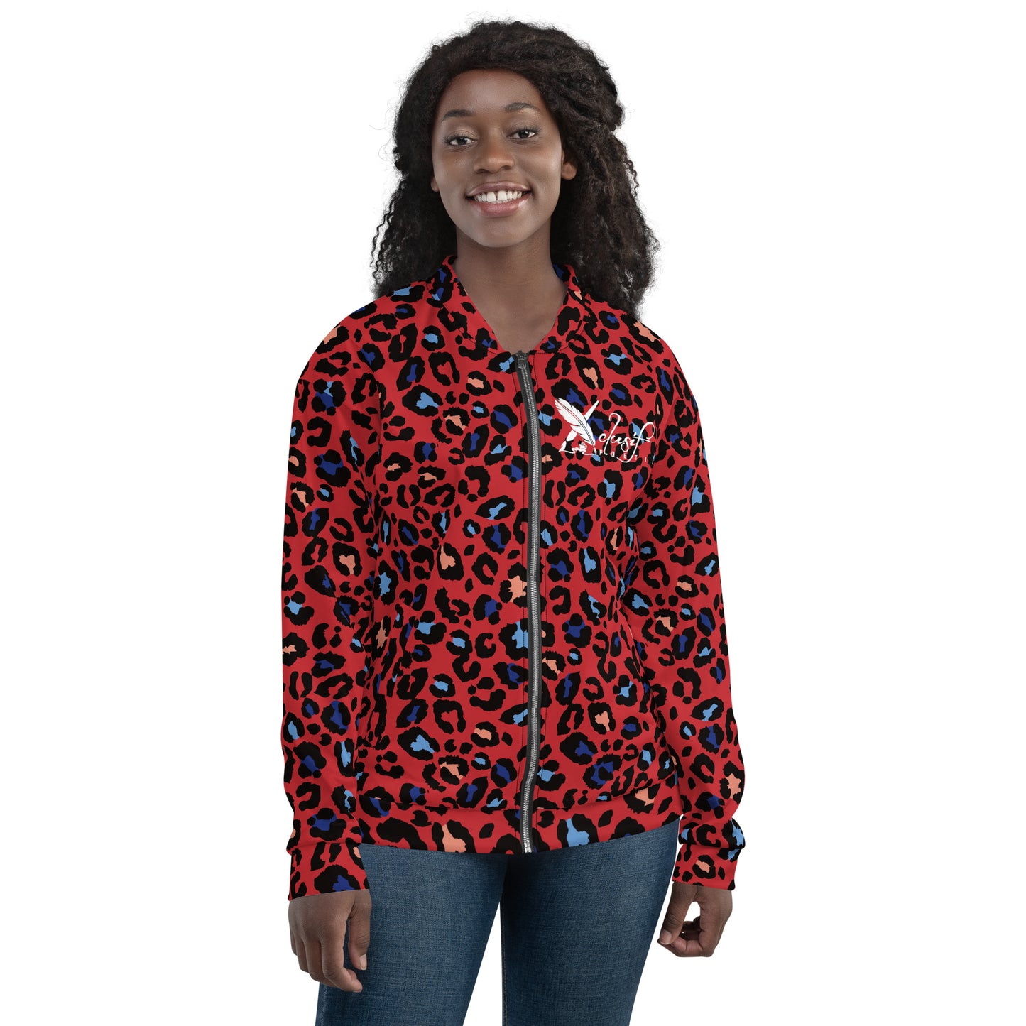 XCLUSIF POETIX RED LEOPARD Unisex Bomber Jacket