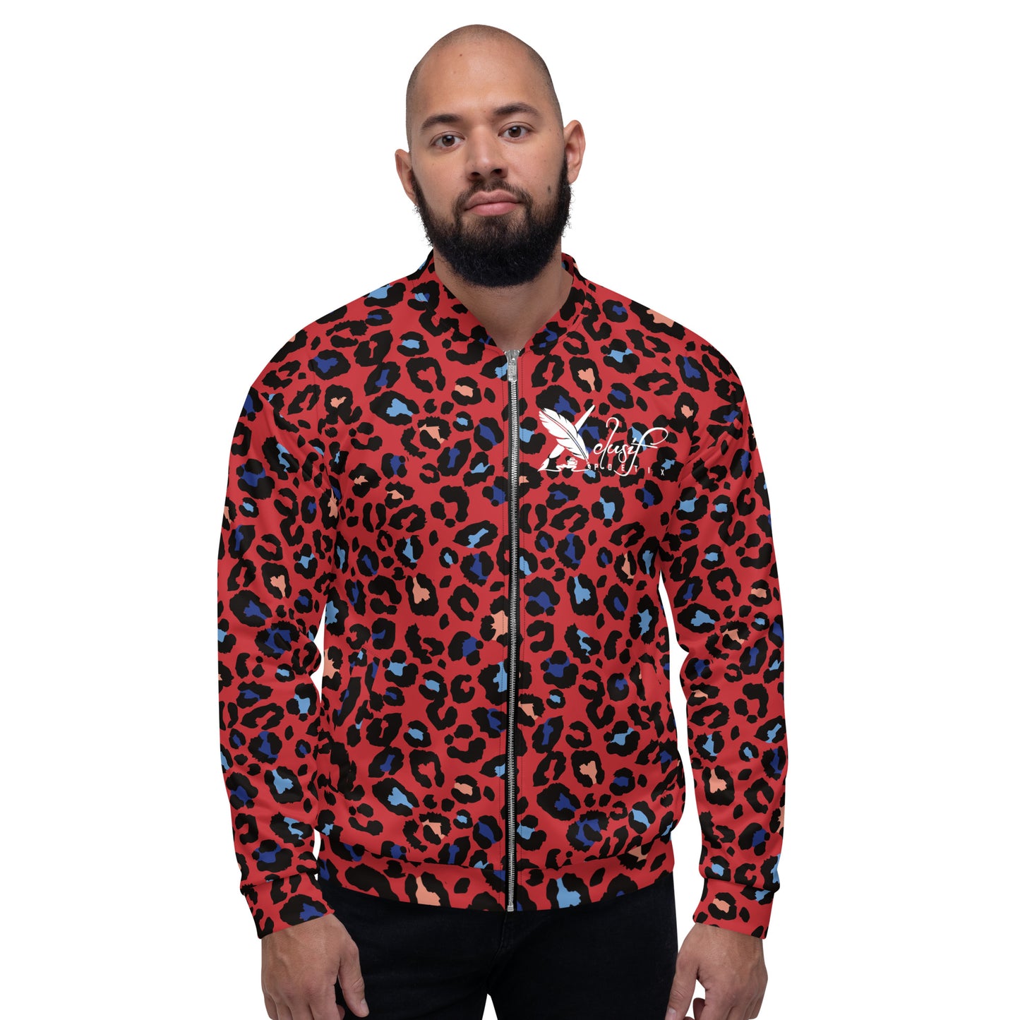 XCLUSIF POETIX RED LEOPARD Unisex Bomber Jacket