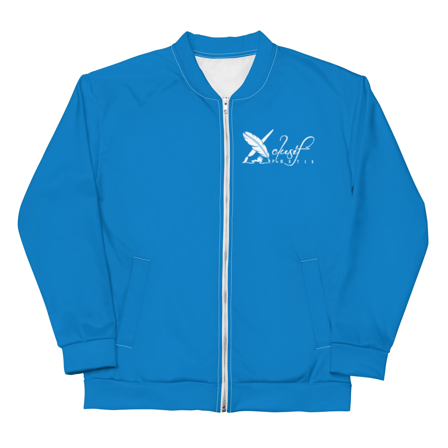 XCLUSIF POETIX BLUE & WHITE Unisex Bomber Jacket