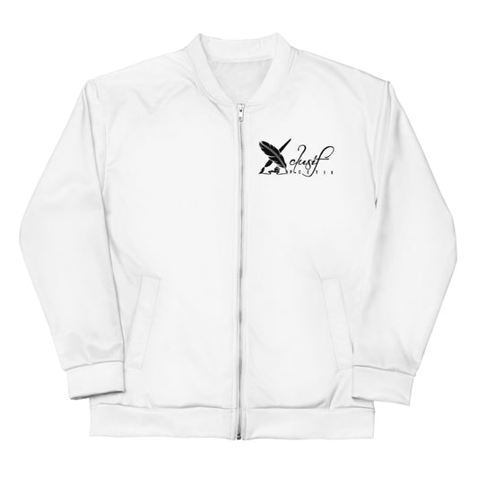 XCLUSIF POETIX WHITE & BLACK Unisex Bomber Jacket