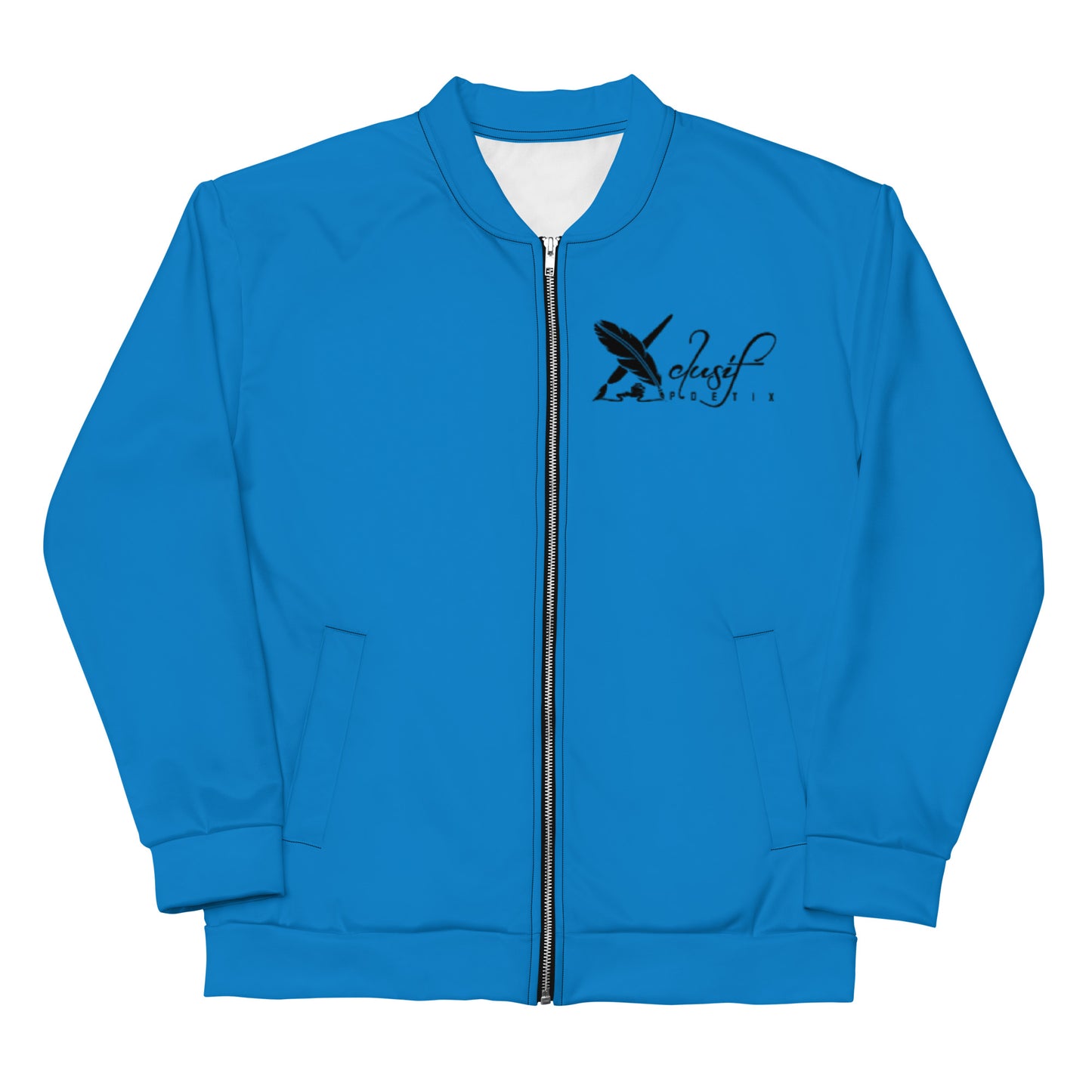 XCLUSIF POETIX BLUE & BLACK Unisex Bomber Jacket