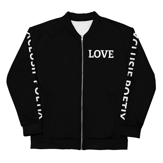 LOVE BY XCLUSIF POETIX BLACK & WHITE Unisex Bomber Jacket