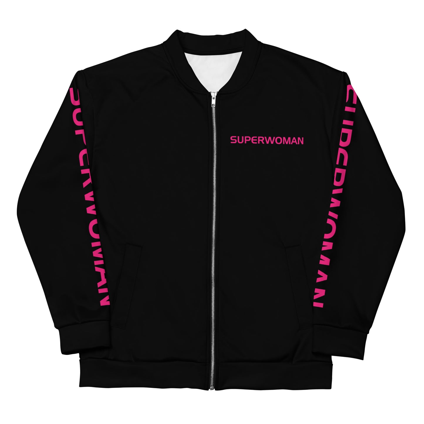 SUPERWOMAN BY XCLUSIF POETIX BLACK & PINK Unisex Bomber Jacket