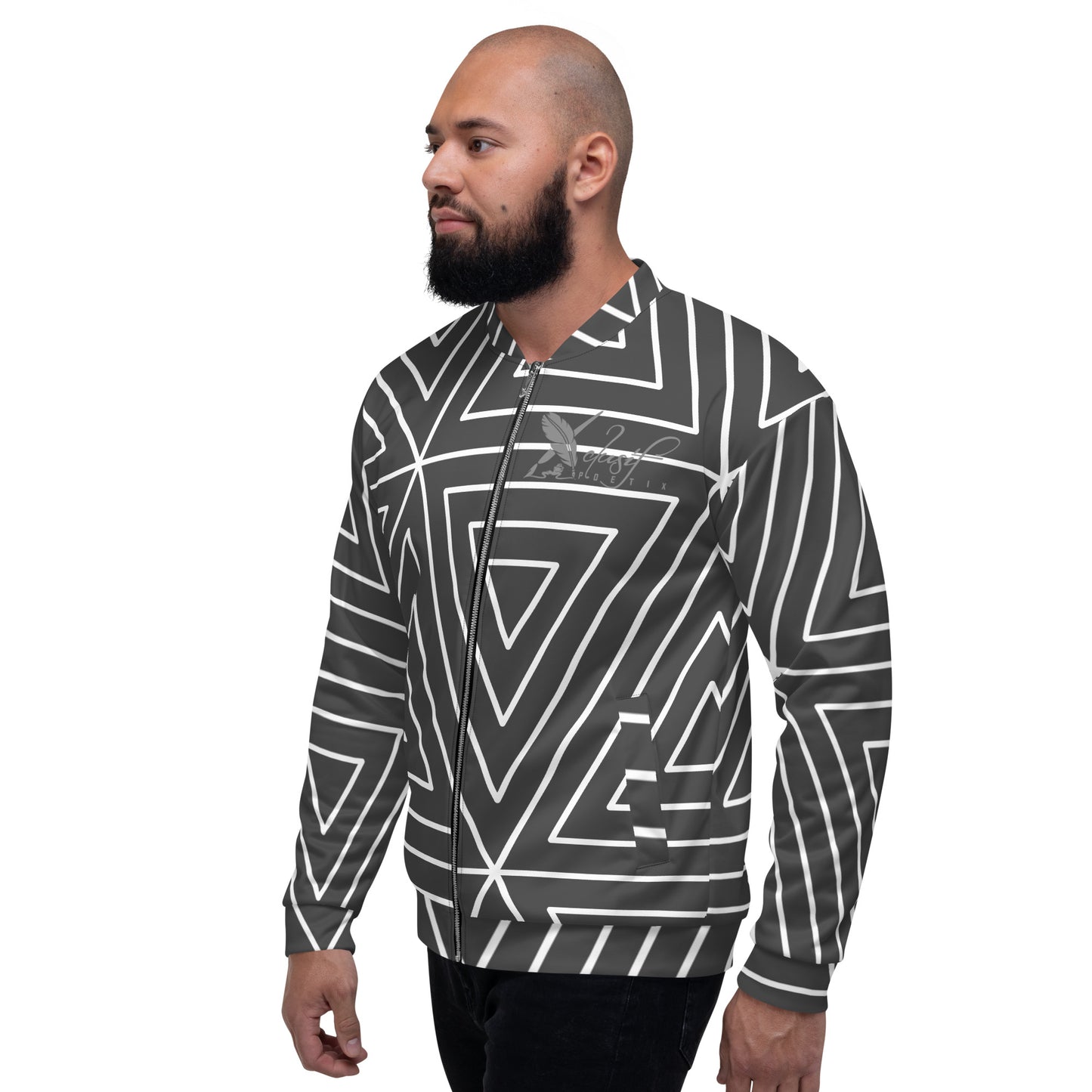 XCLUSIF POETIX BLACK TRIANGLE Unisex Bomber Jacket