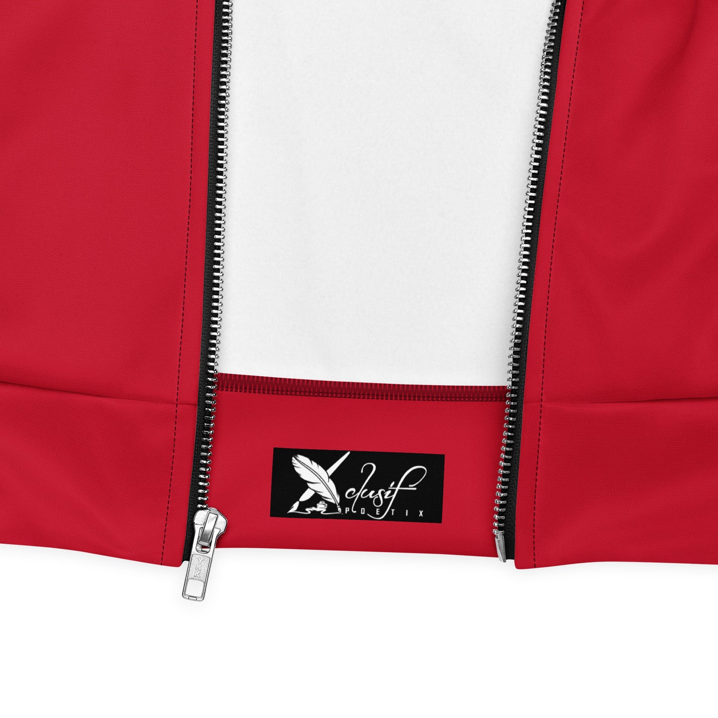 XCLUSIF POETIX RED & BLACK LOGO Unisex Bomber Jacket