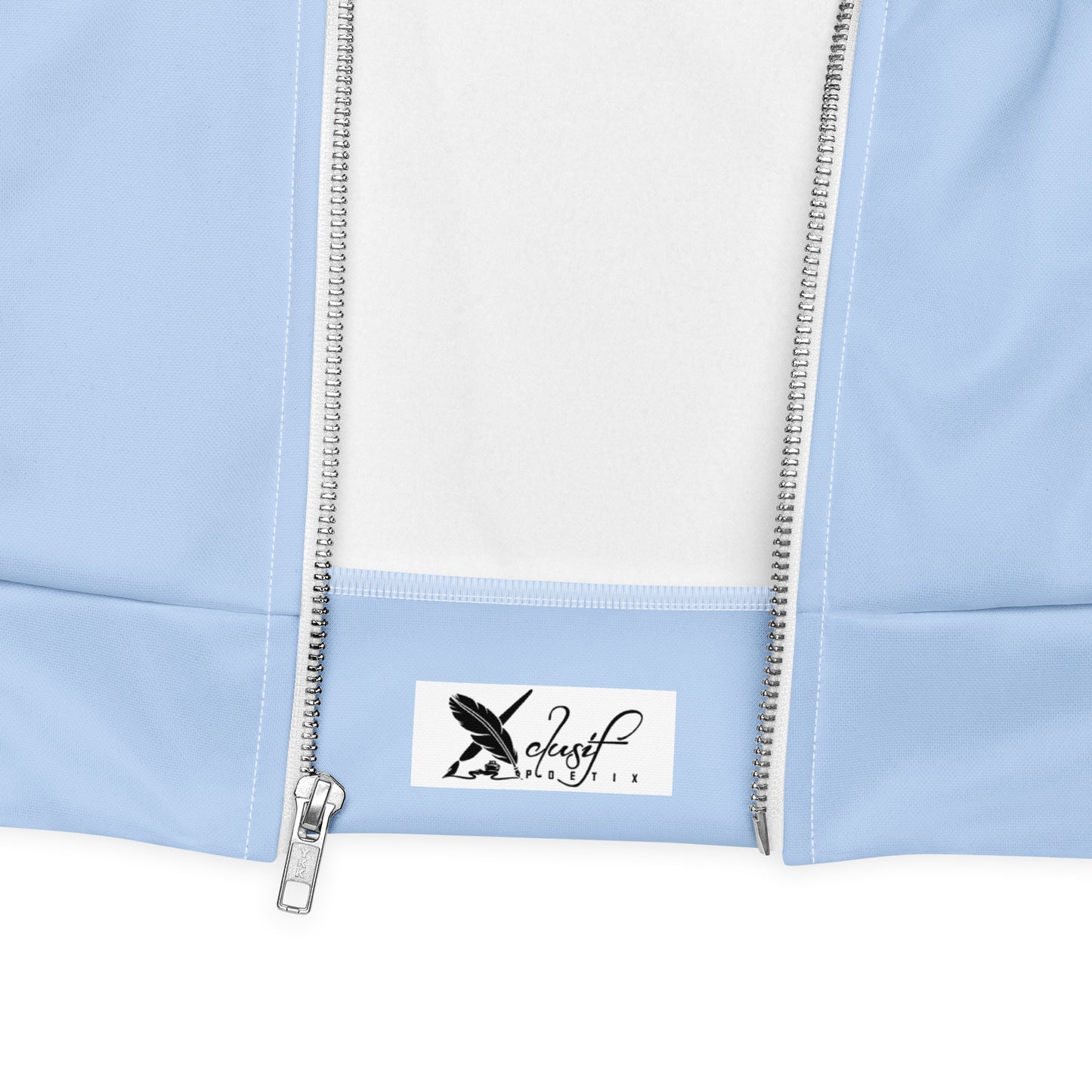 "LIVE FOR WHAT YOU LOVE" BY XCLUSIF POETIX LIGHT BLUE Unisex Bomber Jacket