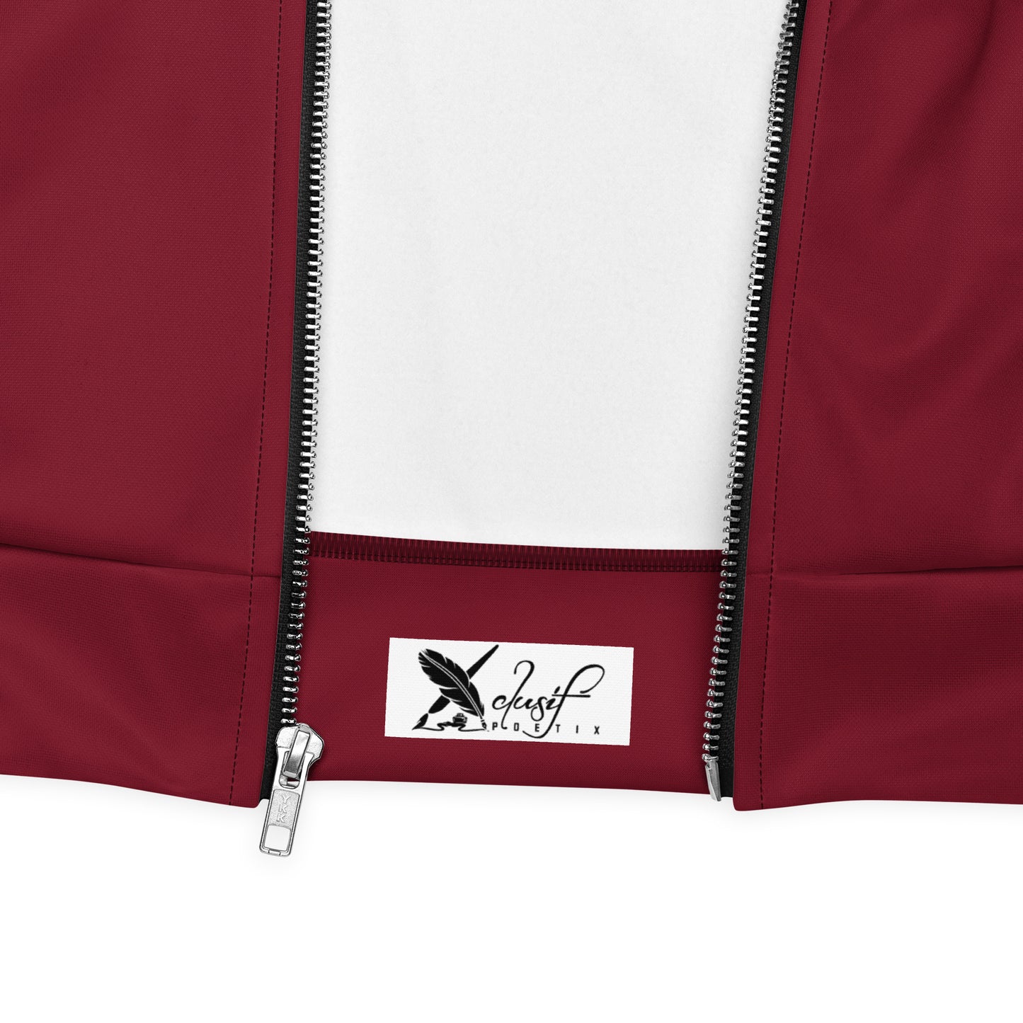 RICH BY XCLUSIF POETIX BURGUNDY & GOLD Unisex Bomber Jacket