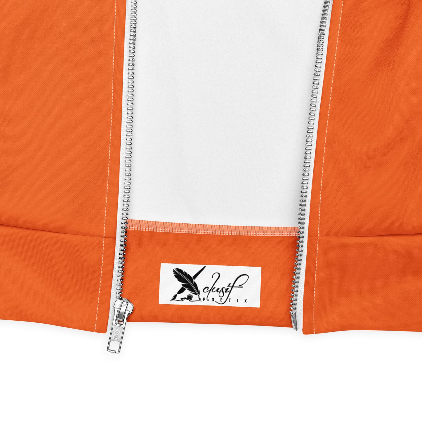 BLESSED BY XCLUSIF POETIX ORANGE & WHITE Unisex Bomber Jacket