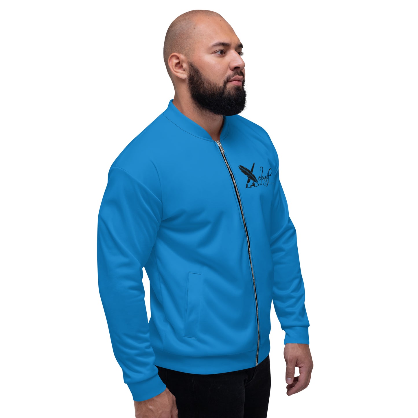 XCLUSIF POETIX BLUE & BLACK Unisex Bomber Jacket