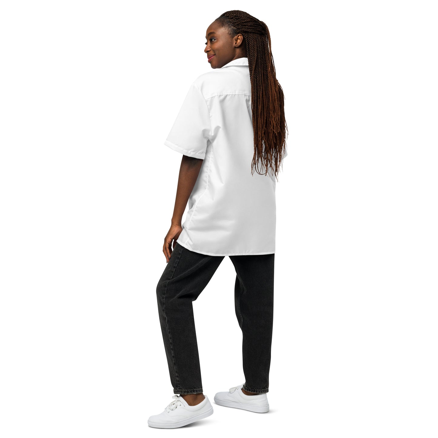 XCLUSIF POETIX WHITE & BLACK Unisex button shirt