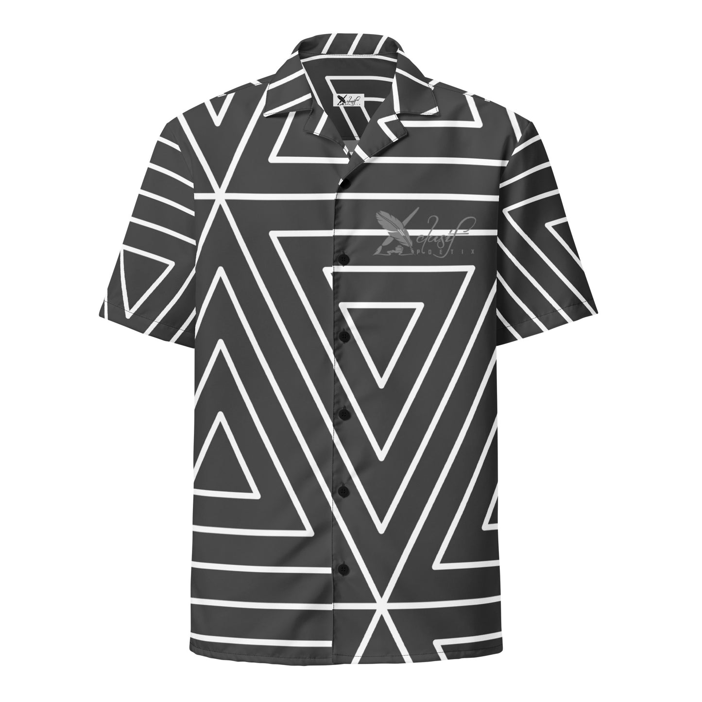 XCLUSIF POETIX BLACK TRIANGLE Unisex button shirt