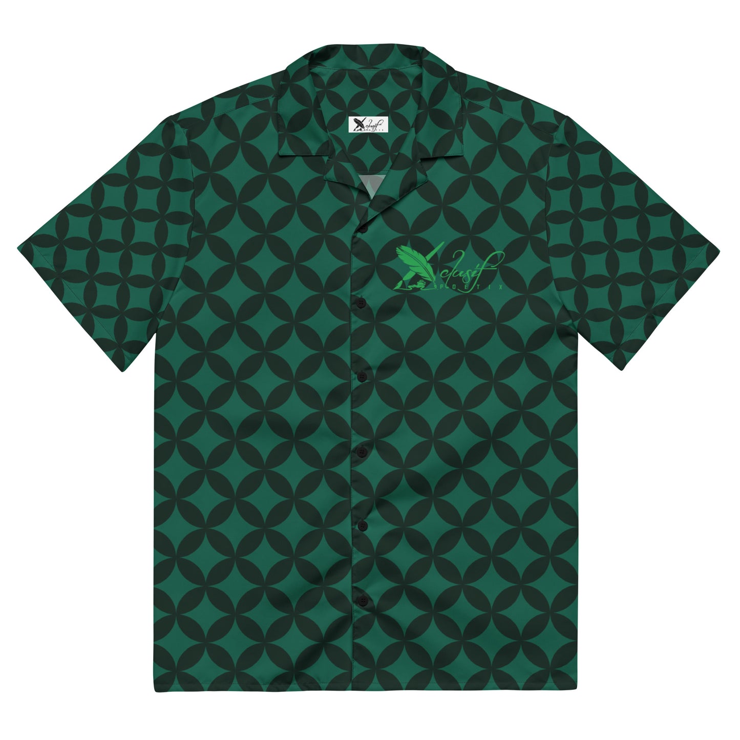 XCLUSIF POETIX LUXURY GREEN Unisex button shirt