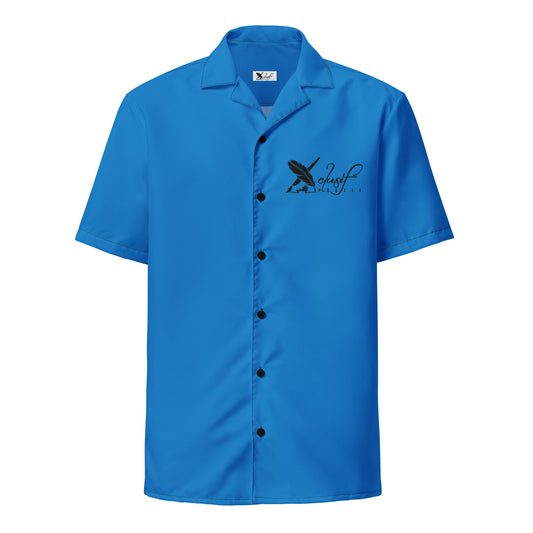 XCLUSIF POETIX BLUE & BLACK Unisex button shirt