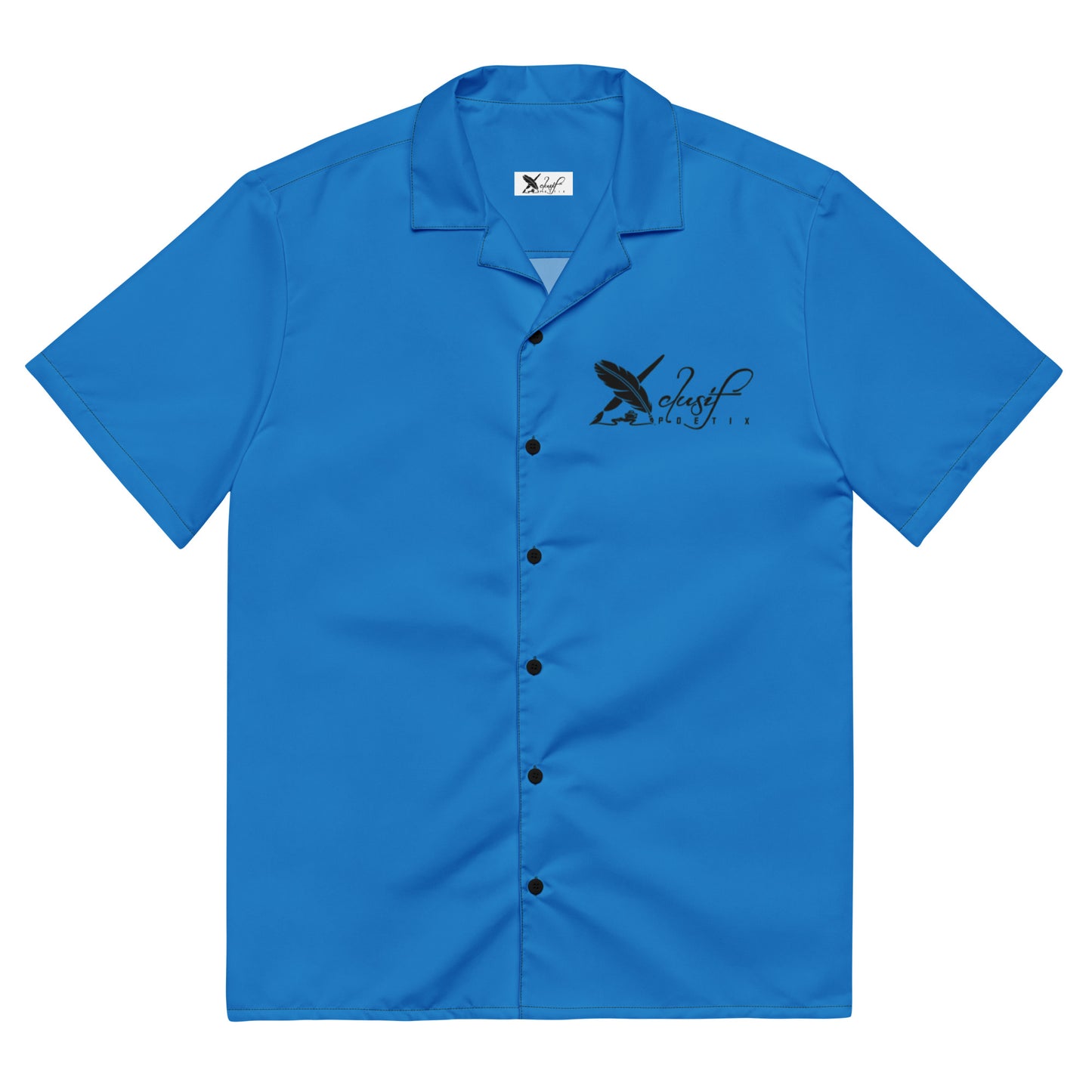 XCLUSIF POETIX BLUE & BLACK Unisex button shirt