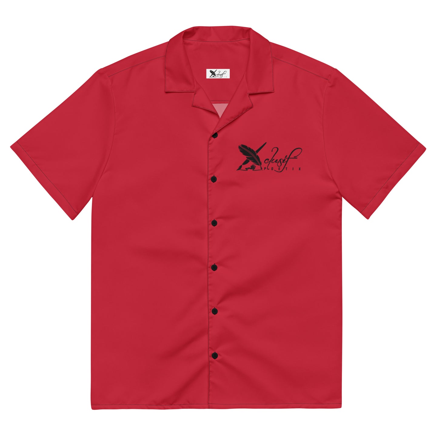 XCLUSIF POETIX RED & BLACK Unisex button shirt