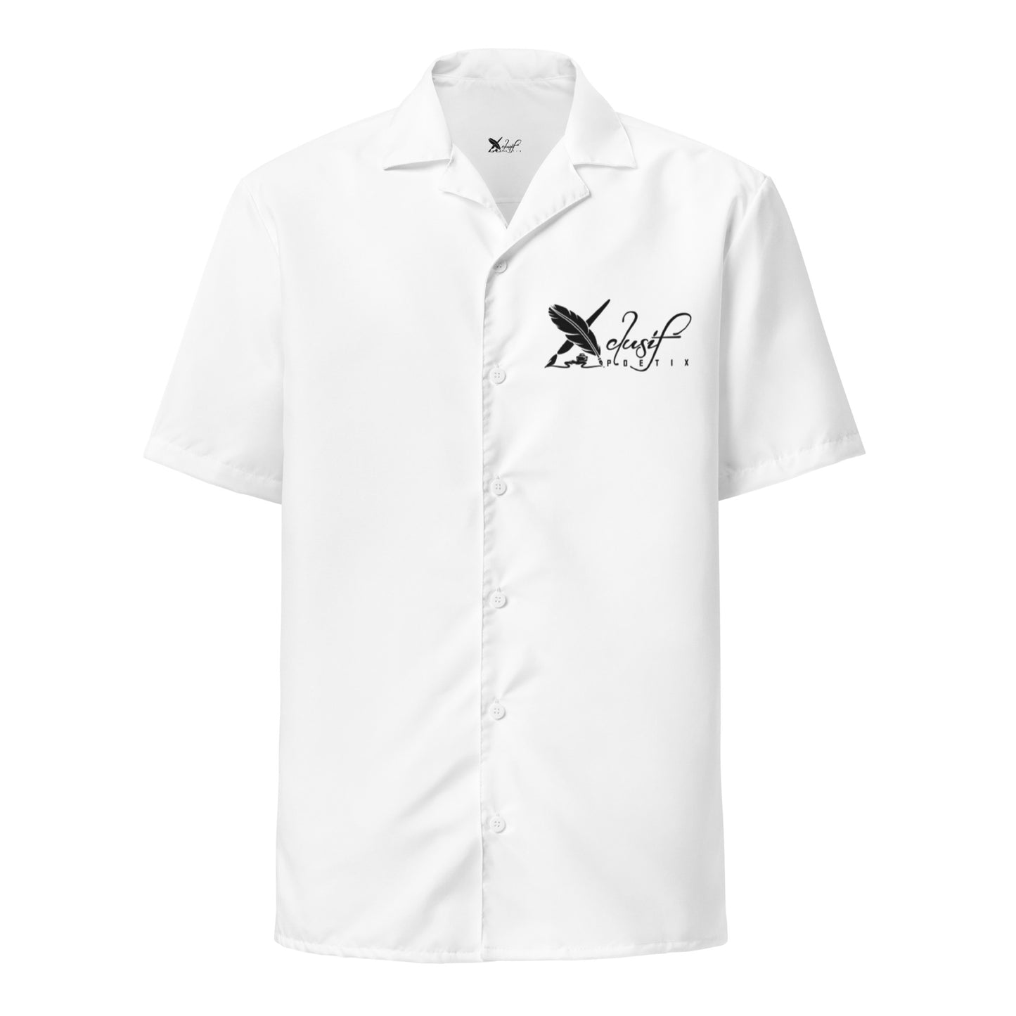 XCLUSIF POETIX WHITE & BLACK Unisex button shirt