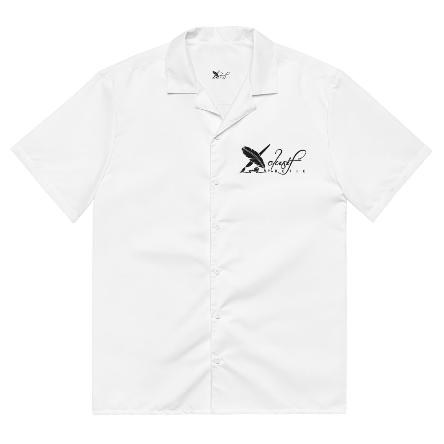 XCLUSIF POETIX WHITE & BLACK Unisex button shirt