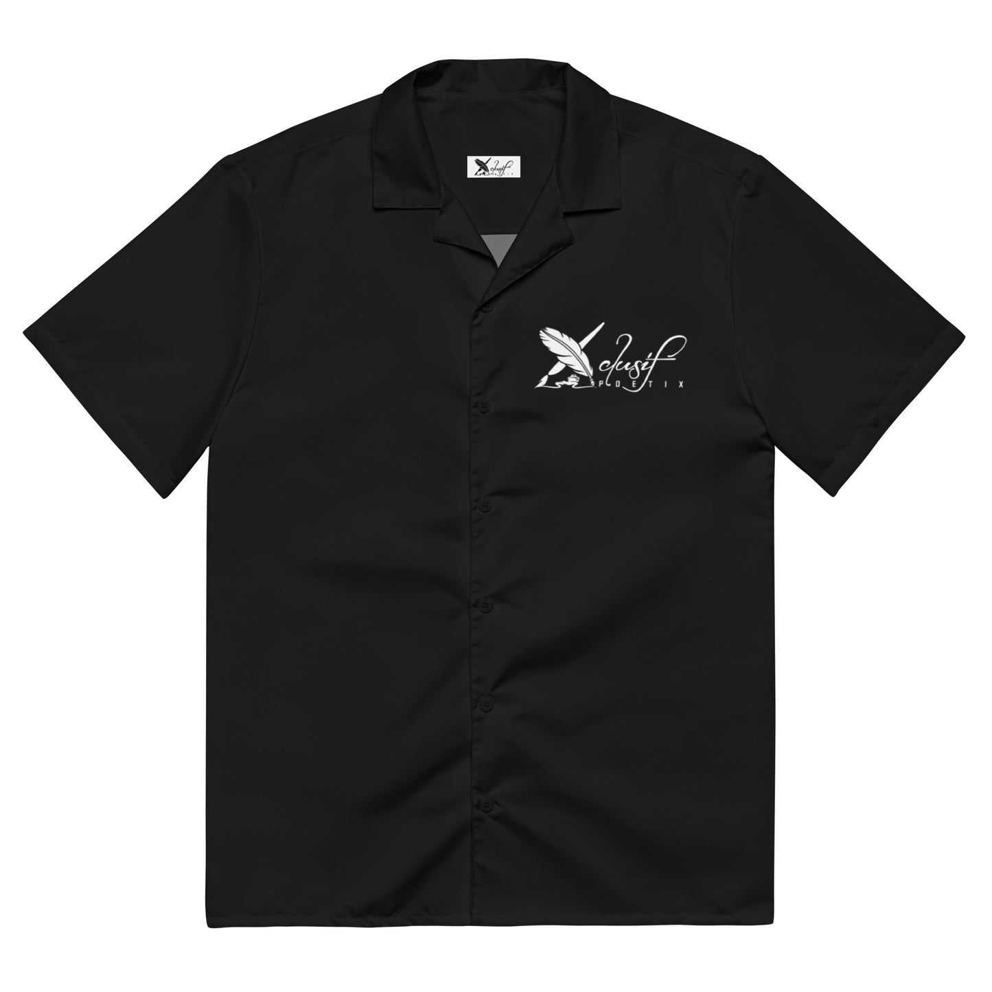 XCLUSIF POETIX BLACK & WHITE Unisex button shirt