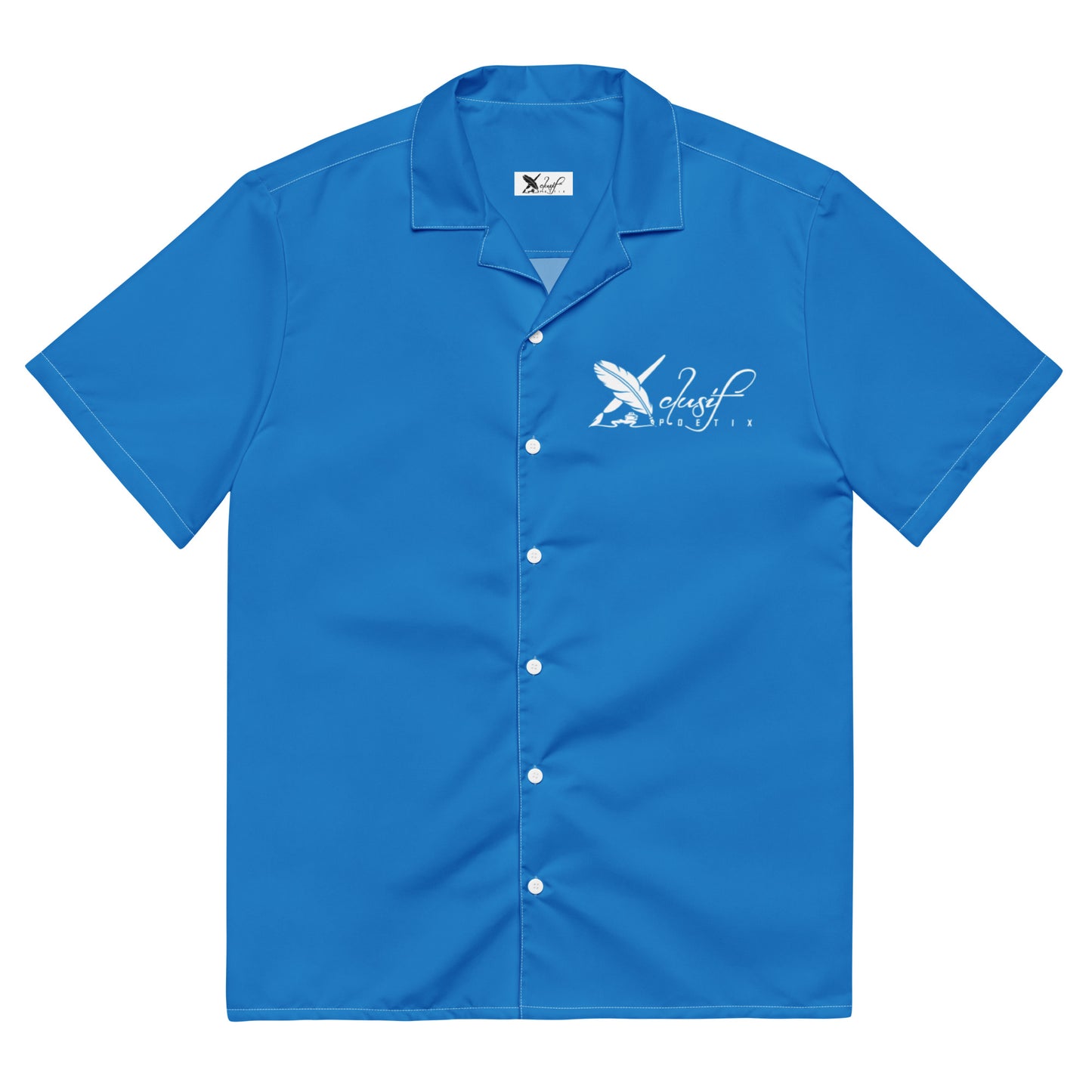 XCLUSIF POETIX BLUE & WHITE Unisex button shirt