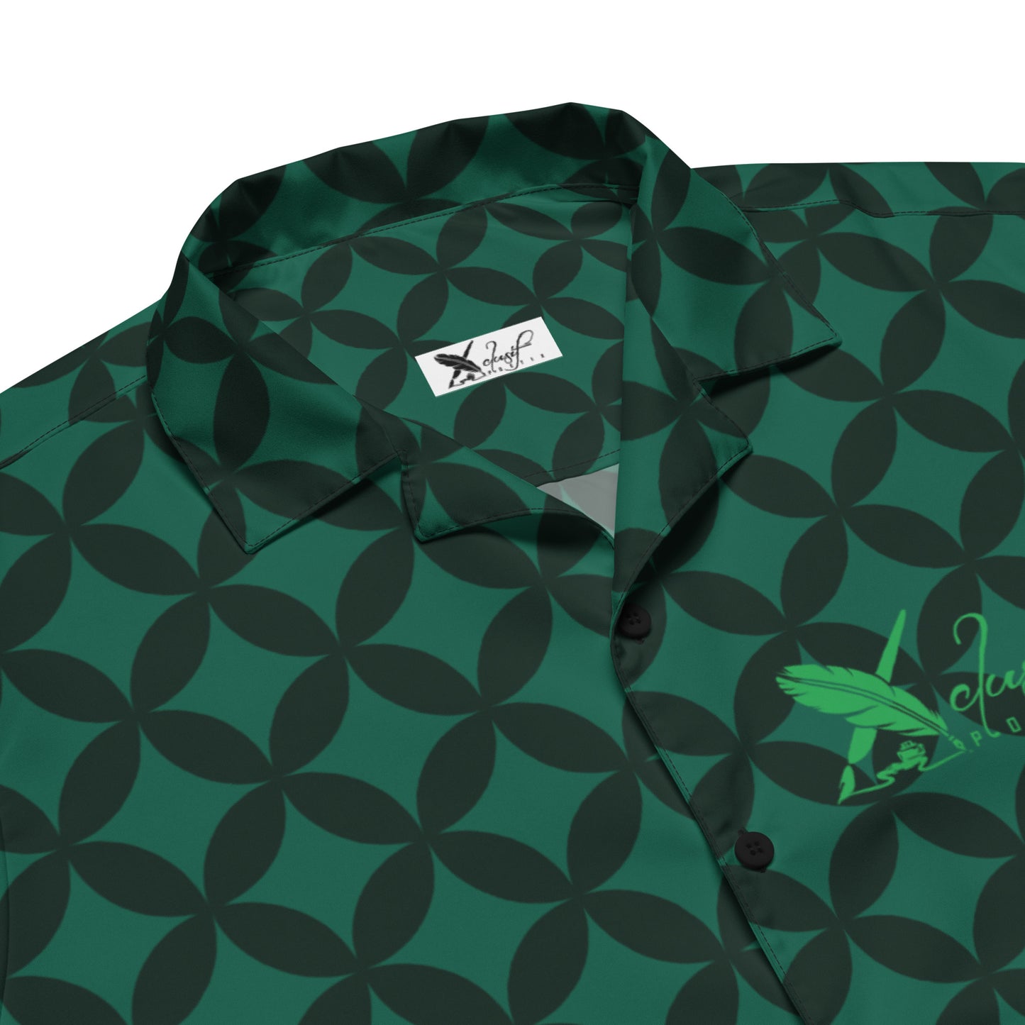 XCLUSIF POETIX LUXURY GREEN Unisex button shirt