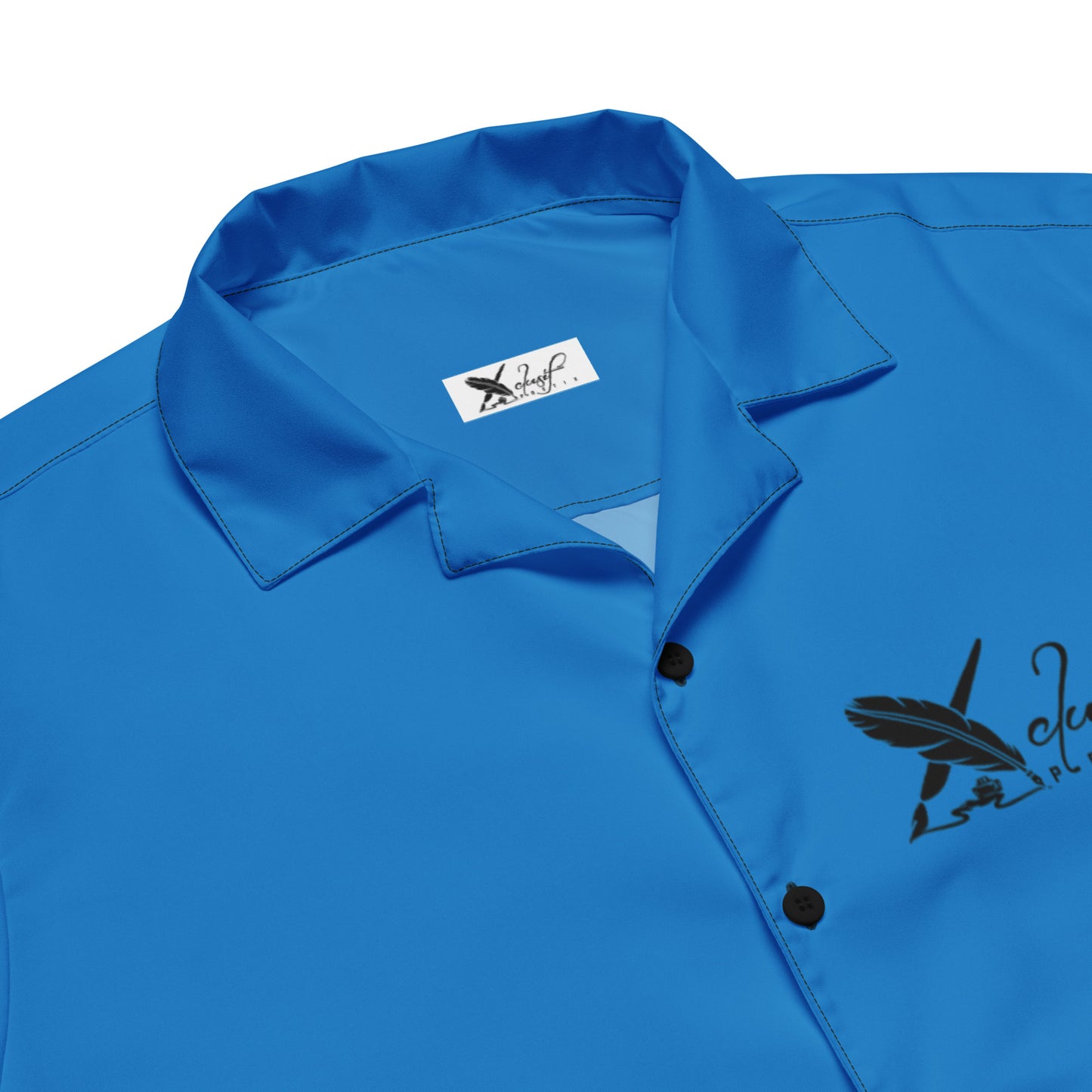 XCLUSIF POETIX BLUE & BLACK Unisex button shirt