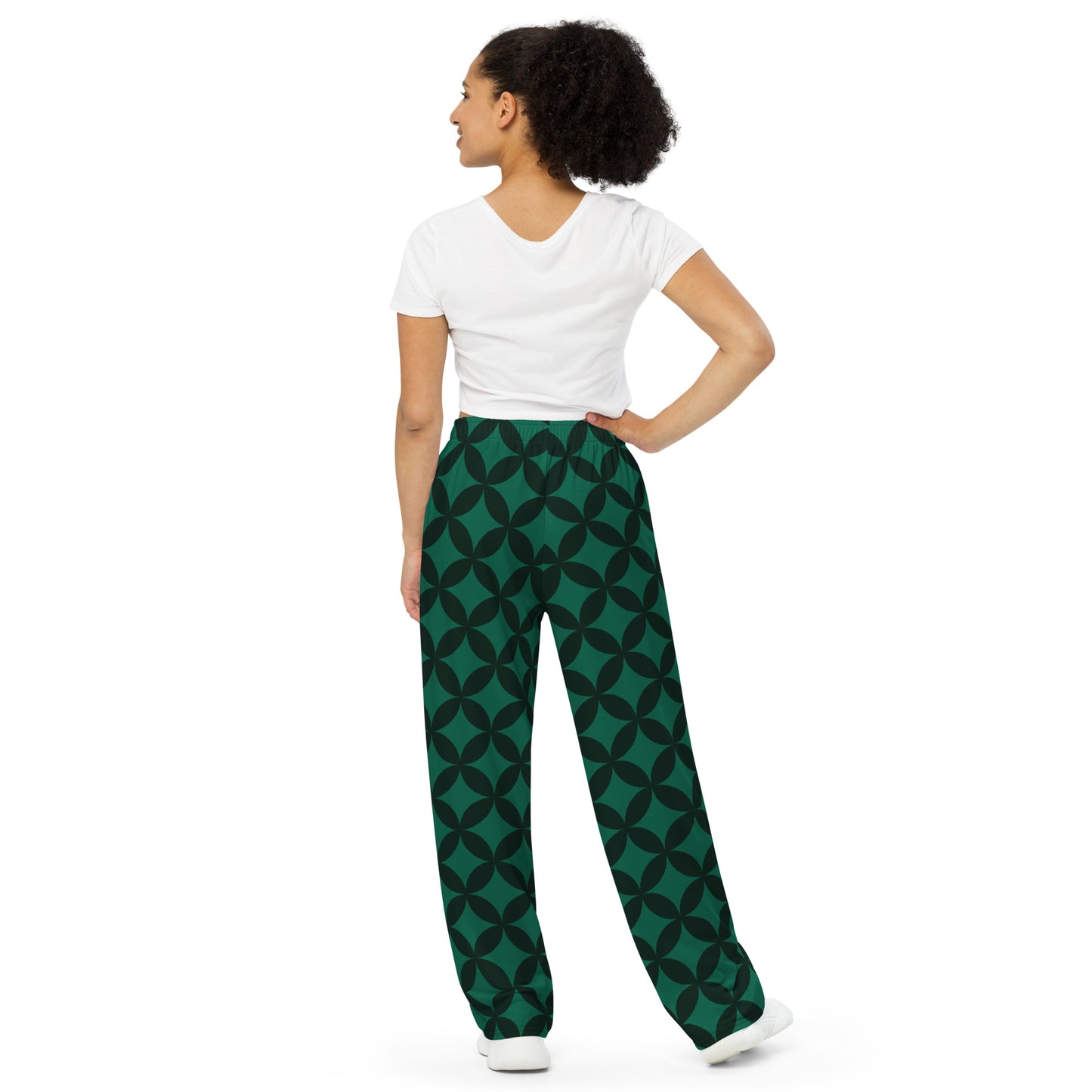 XCLUSIF POETIX LUXURY GREEN unisex wide-leg pants