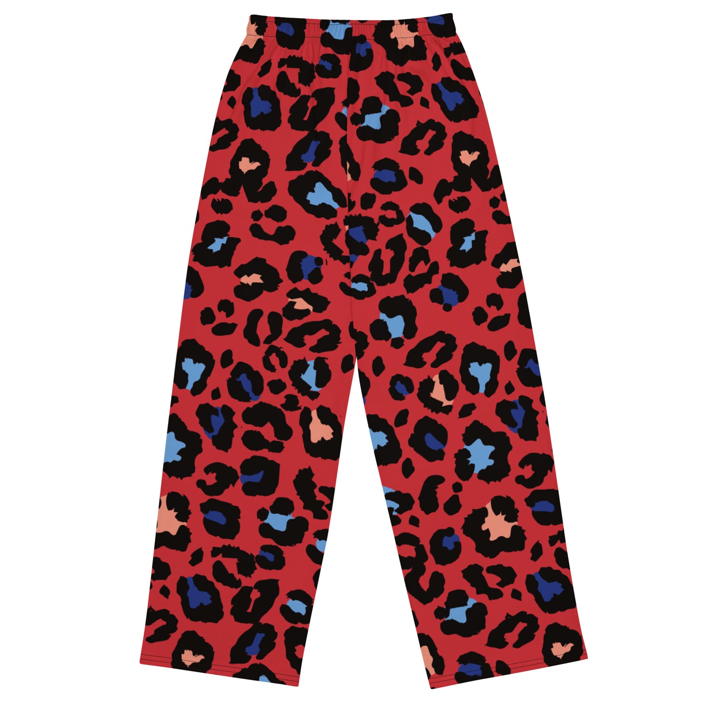 XCLUSIF POETIX RED LEOPARD unisex wide-leg pants