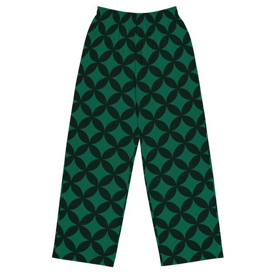 XCLUSIF POETIX LUXURY GREEN unisex wide-leg pants