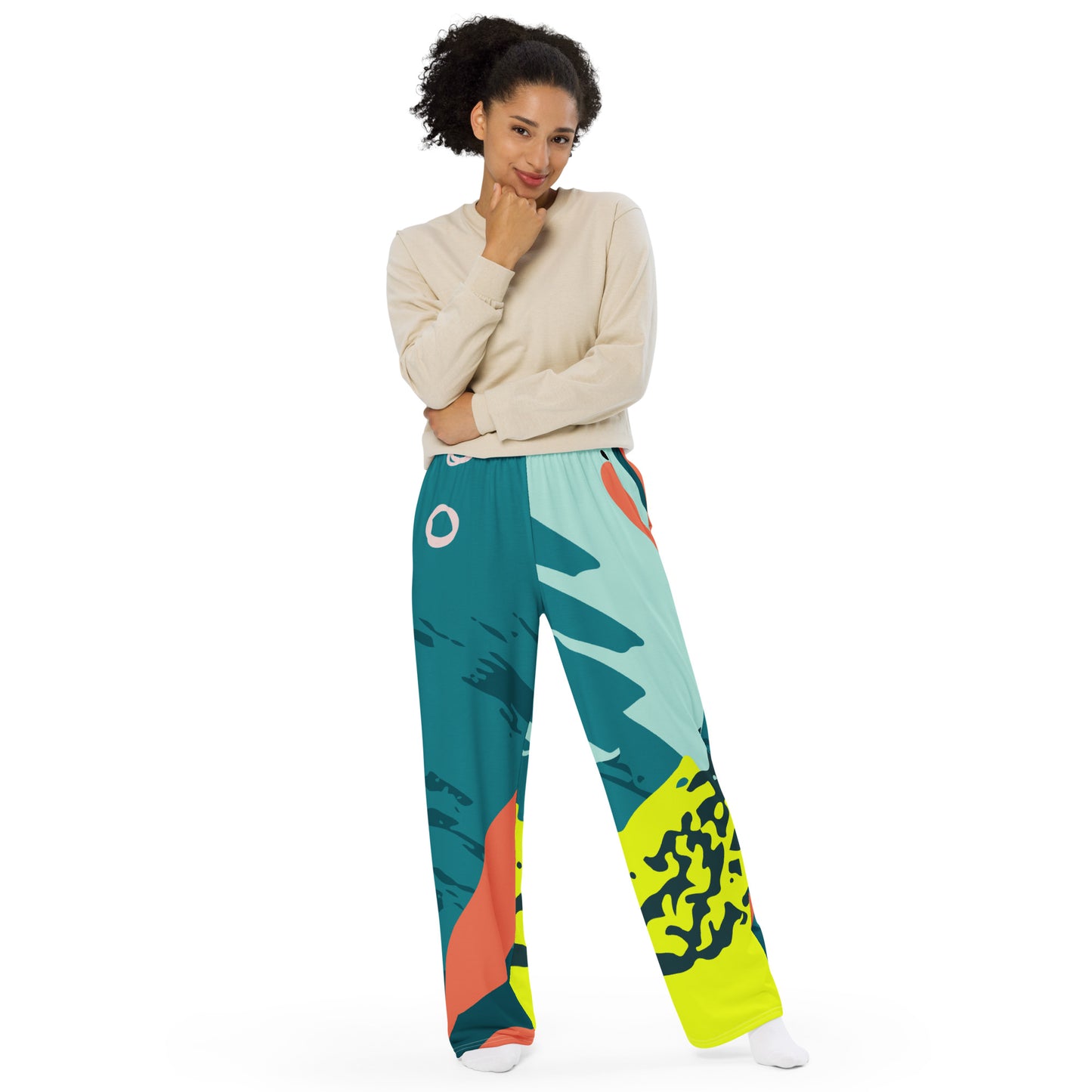 XCLUSIF POETIX JUNGLE unisex wide-leg pants