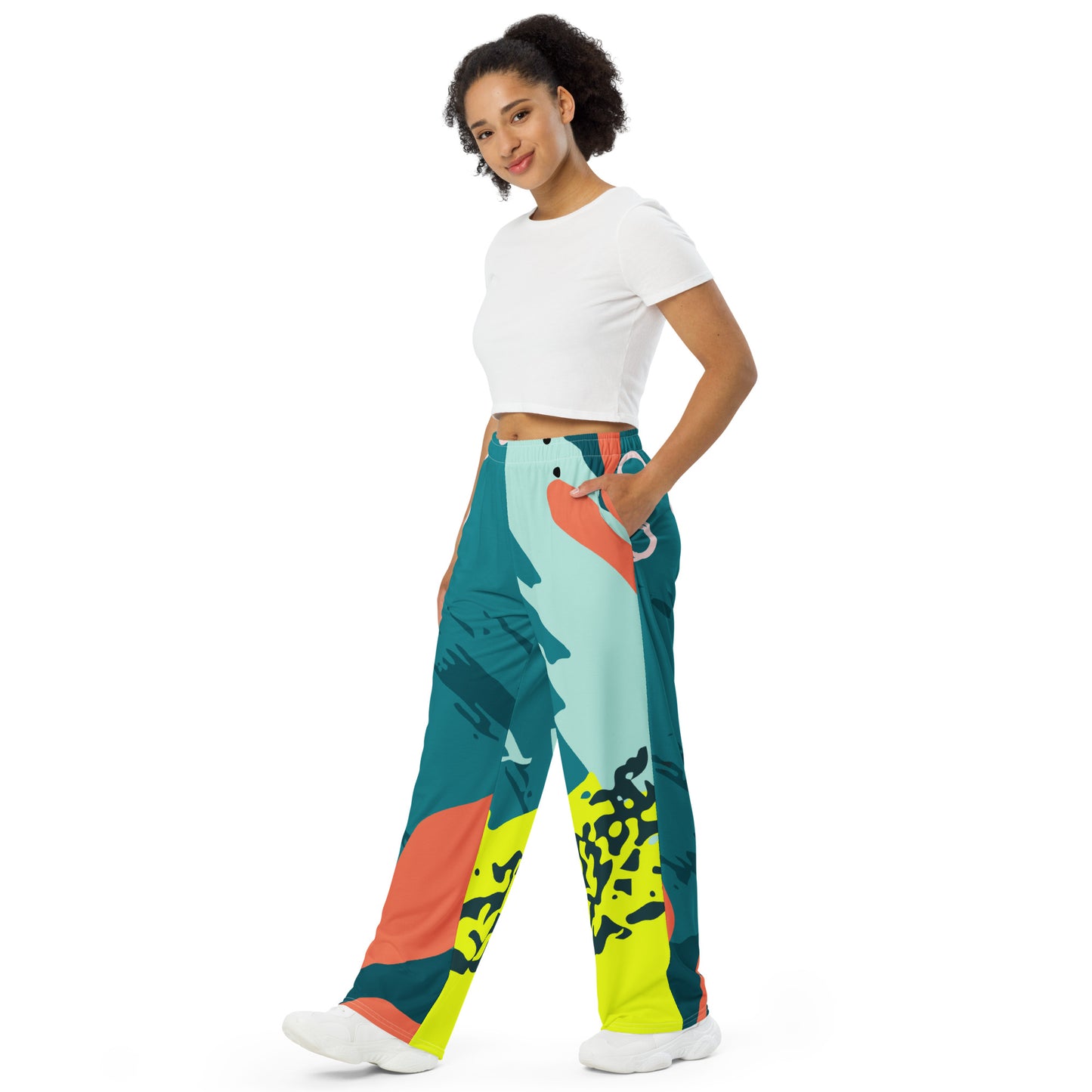 XCLUSIF POETIX JUNGLE unisex wide-leg pants