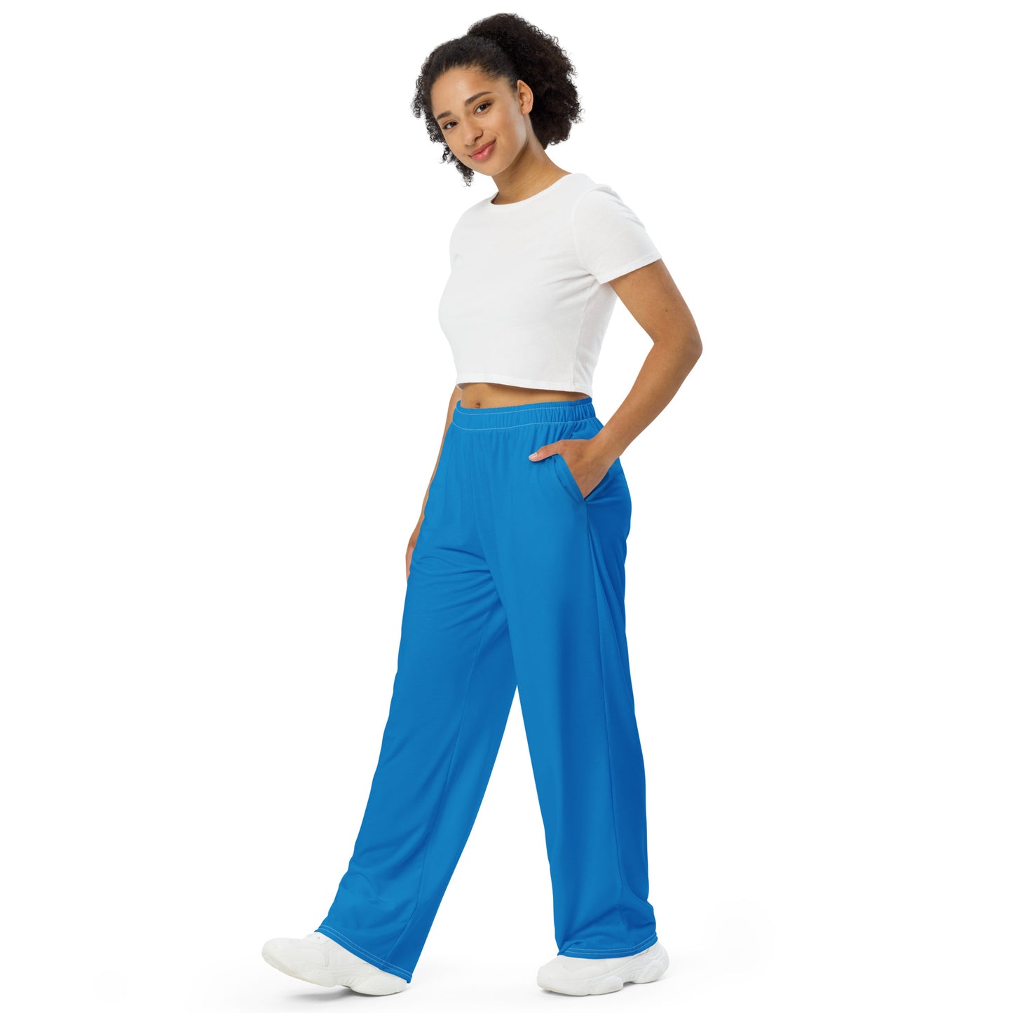 XCLUSIF POETIX BLUE unisex wide-leg pants