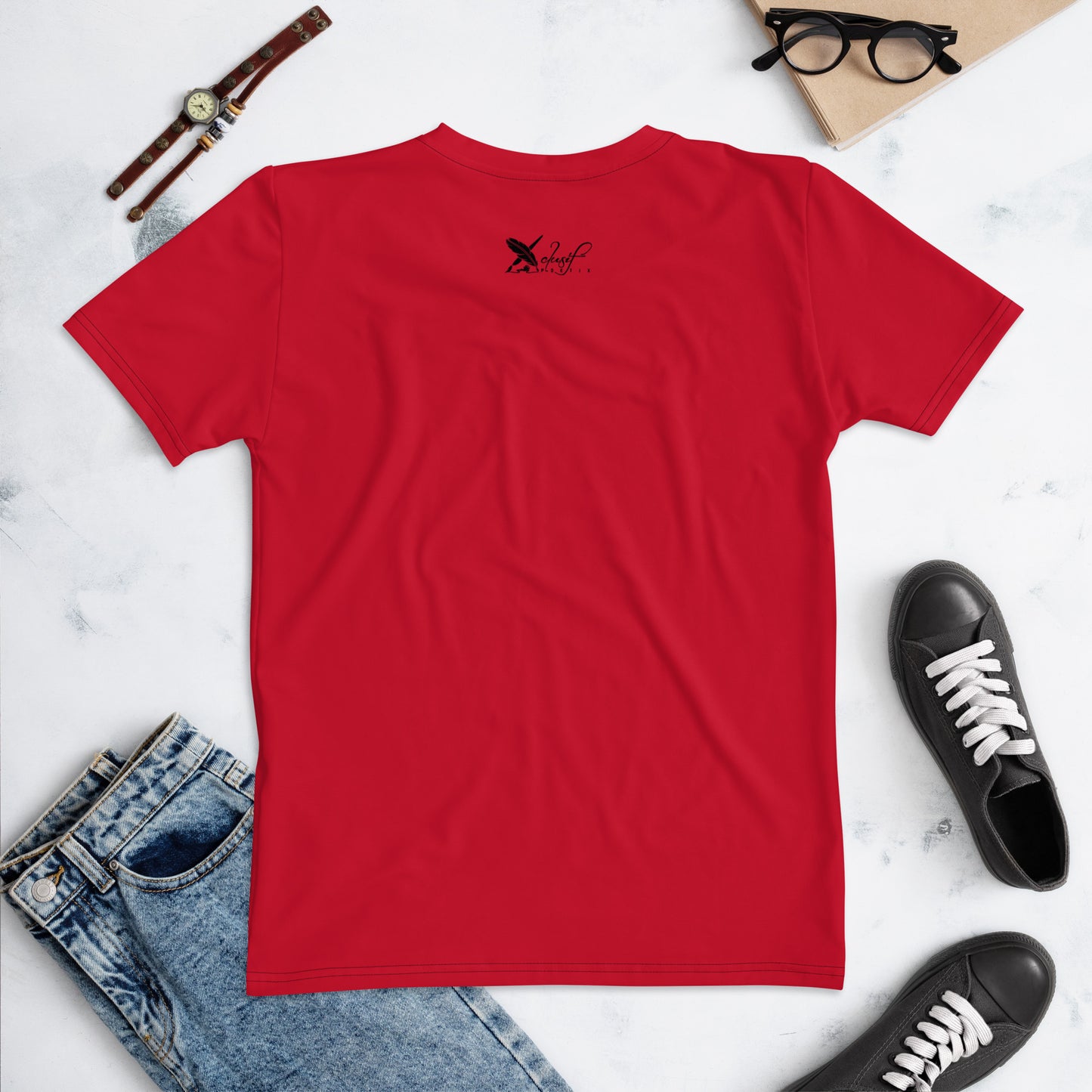 XCLUSIF POETIX RED & BLACK LOGO Women's T-shirt