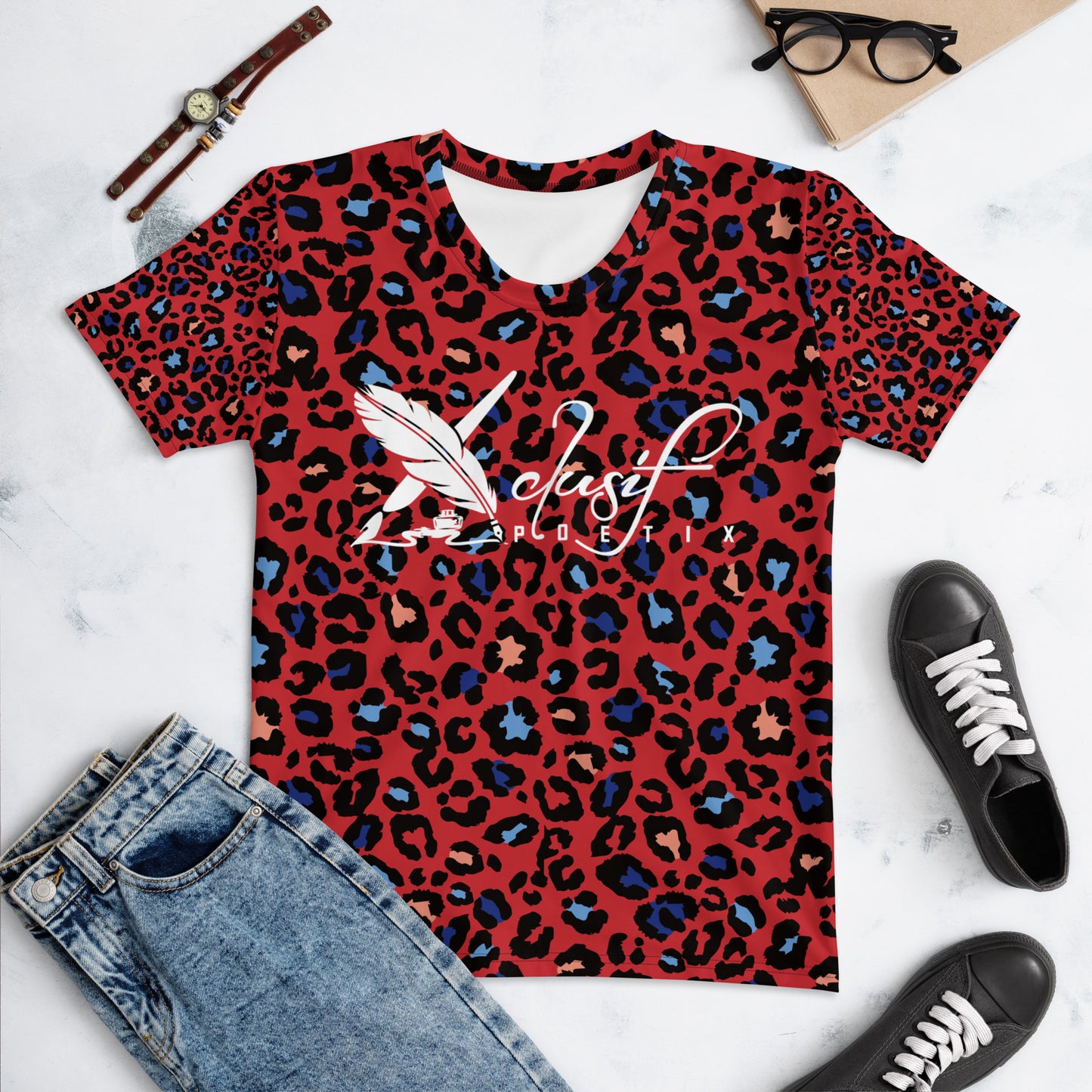 XCLUSIF POETIX RED LEOPARD Women's T-shirt