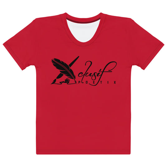 XCLUSIF POETIX RED & BLACK LOGO Women's T-shirt