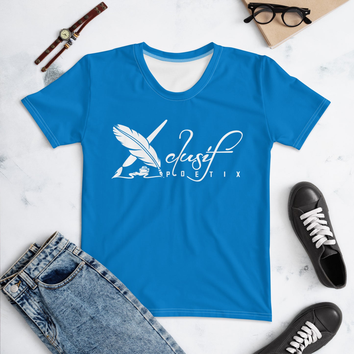 XCLUSIF POETIX BLUE & WHITE Women's T-shirt